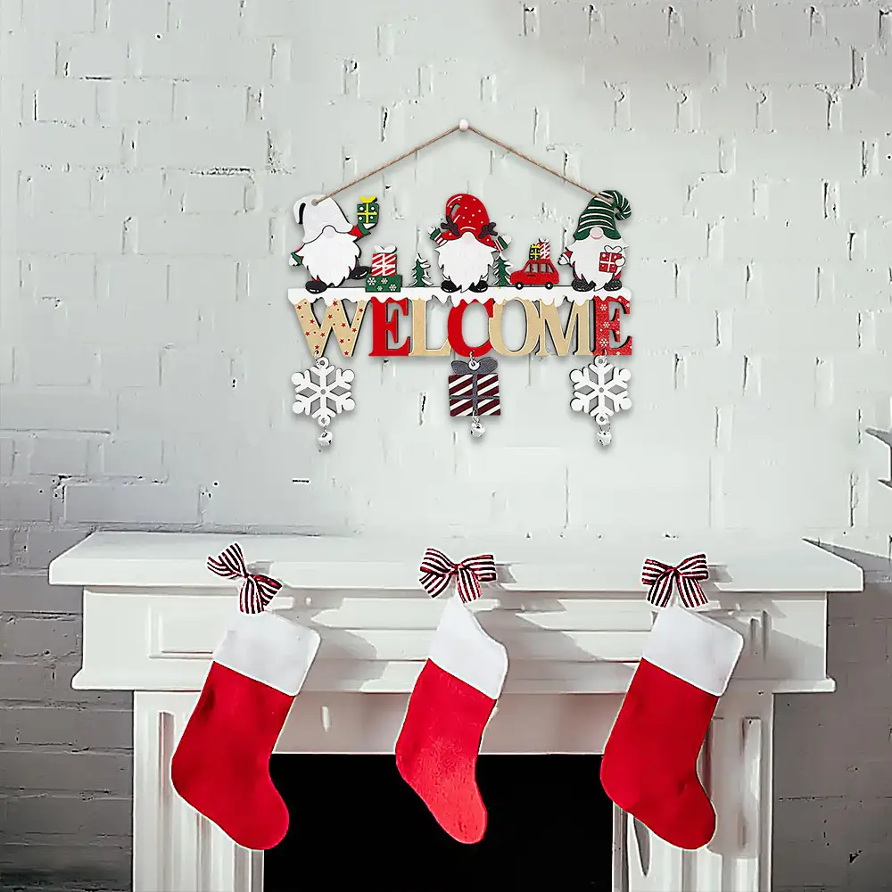 Cartoon Letter Ringing Bell Wooden Door Hanger