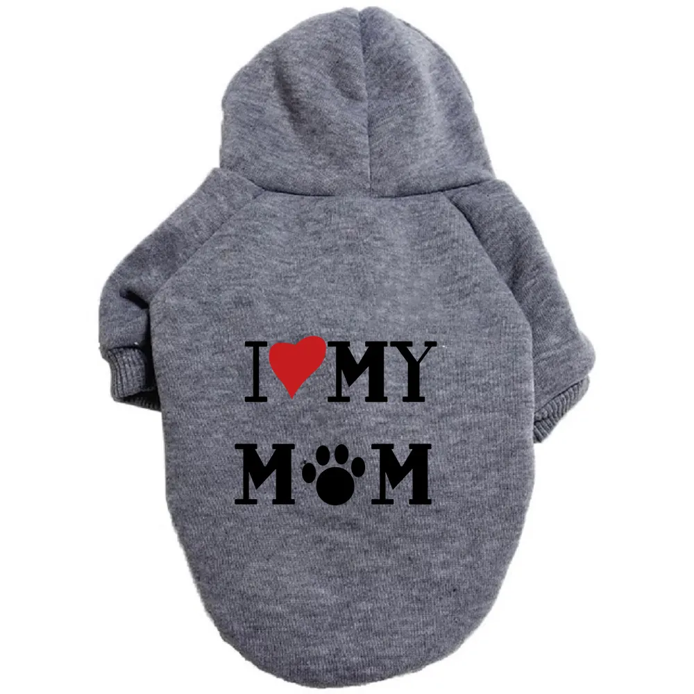 Large, Medium And Small Dogs Pet Sweater Pet Clothing Clothing - Love Mm Black Label Gray