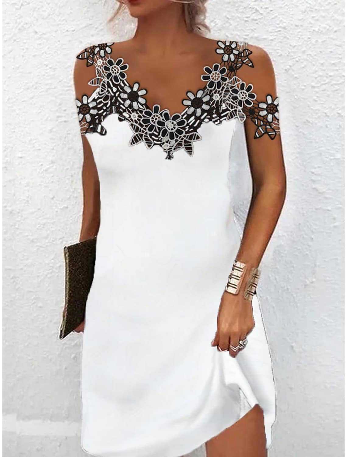 European And American Socialite Lady's Dinner Mature Elegant Women's Embroidery Dress - 4