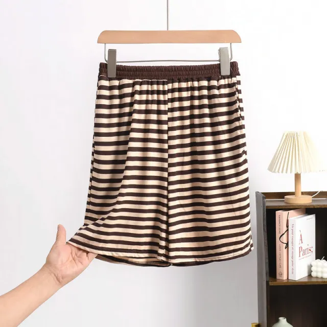 Japanese style Loose fitting Wearable Large size Bit cotton Loungewear Pants Card Stripe 2Xl - Shop at LoveMi