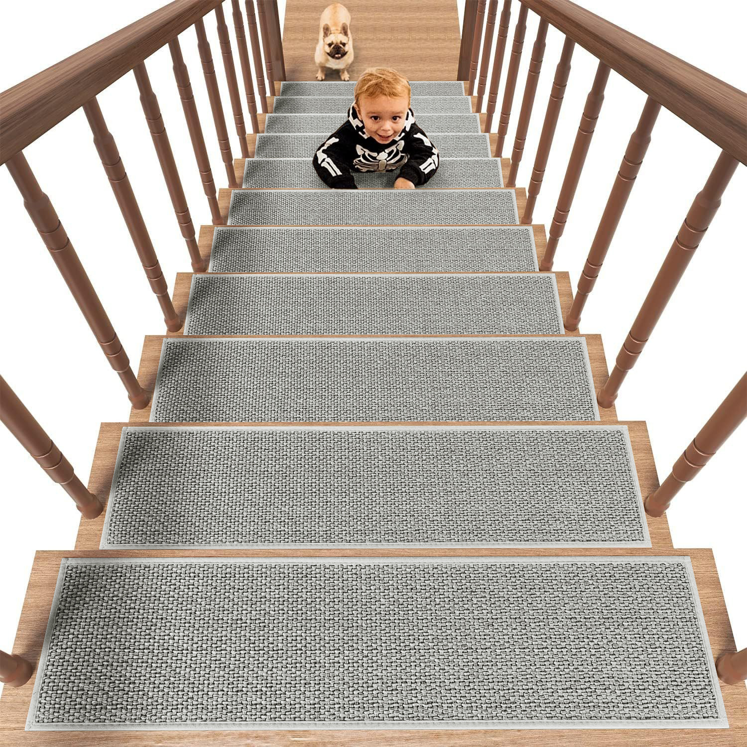 Nordic Staircase Linen Floor Mat