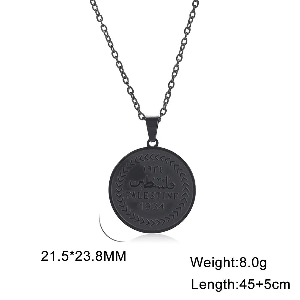 Corrosion Smear Double-sided Polished Round Necklace