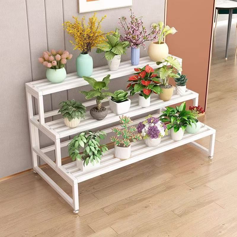 Indoor Metal Flower Stand, Multi-tier Wrought-iron Plant Rack