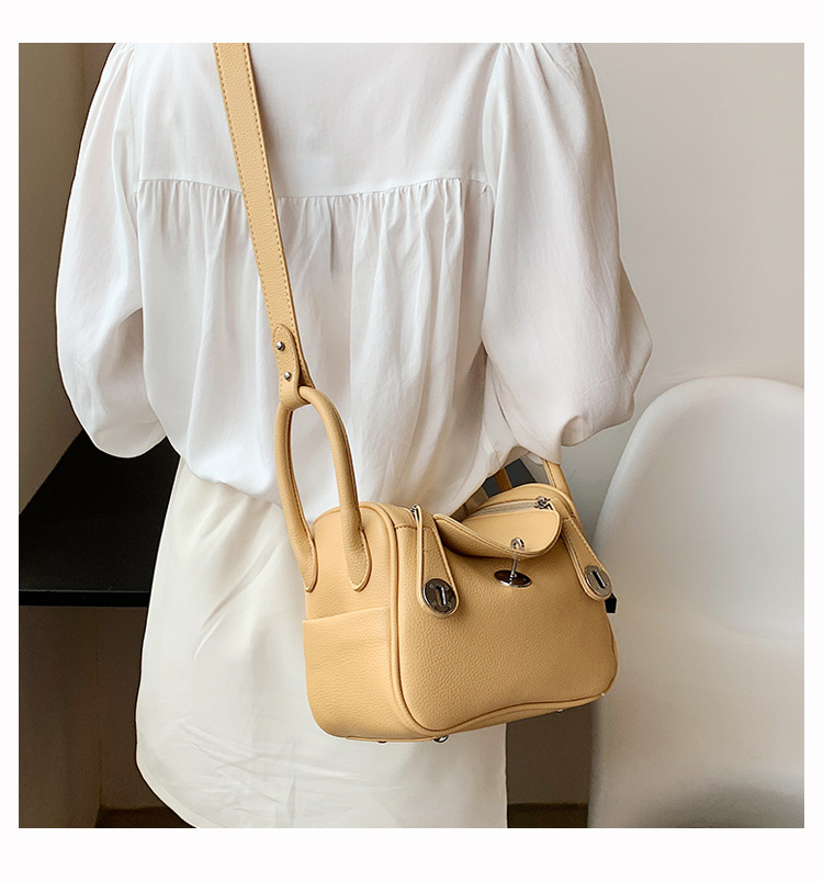 Title 8, Bolsa feminina Lychee Crossbody Tote de cor sól...