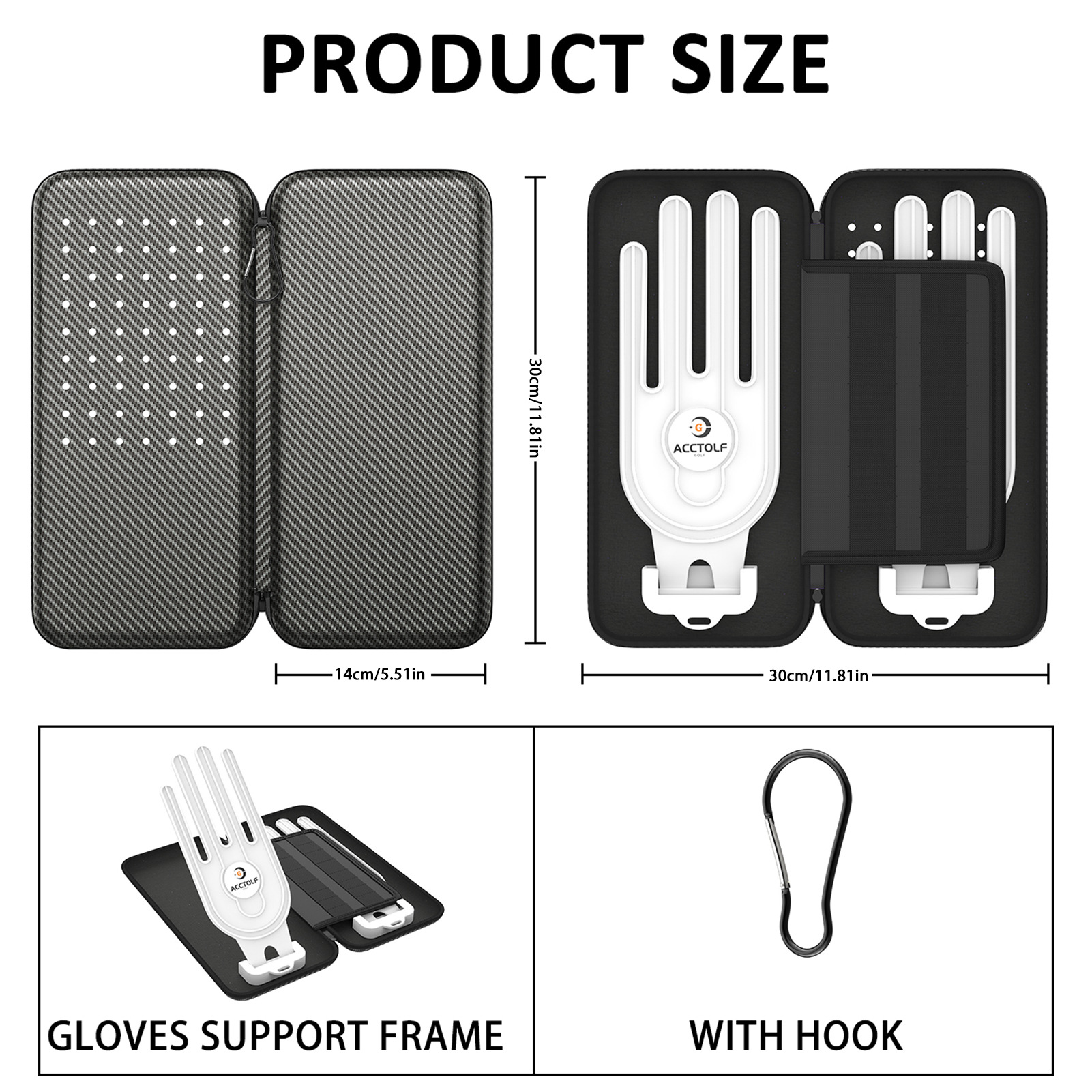Golf Double Glove Bag With Two Brackets For Marking Storage - Image 5