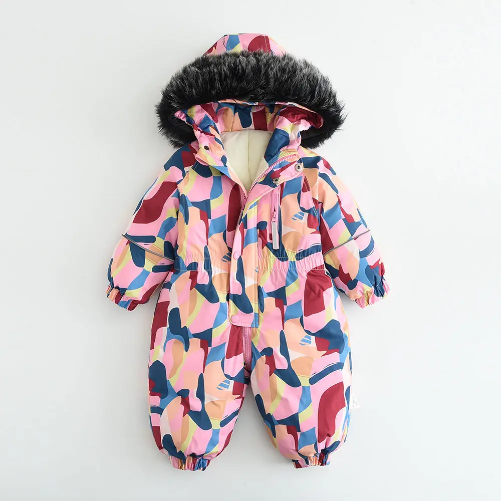 Large Fur-lined Hooded Fleece-lined Thickened Childrens