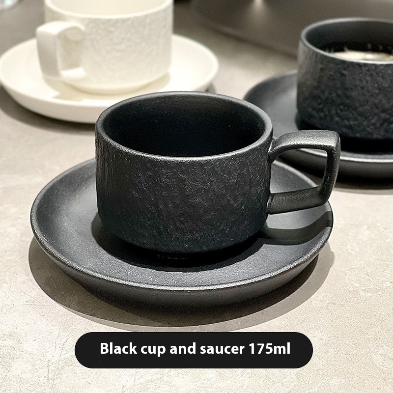 Stone Pattern Coffee Set Black