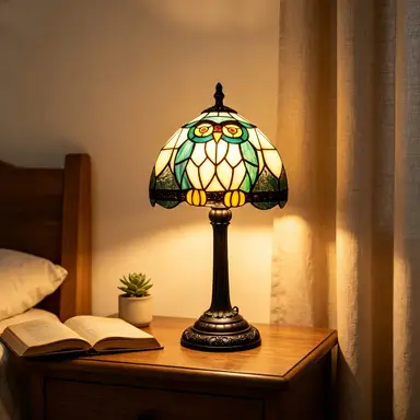 Retro Resin Base Hand-painted Resin Table Lamp