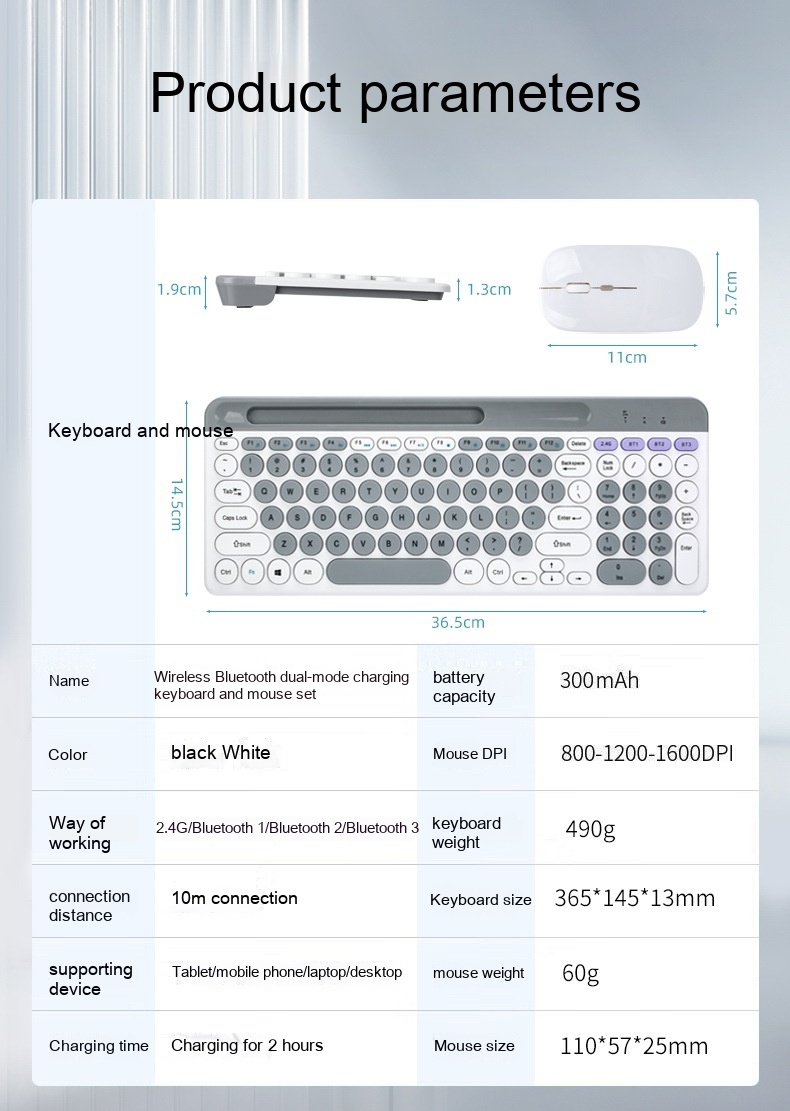 Trådløst Bluetooth-tastatur - Miniatyr 7