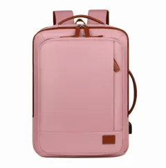 High-grade Computer Backpack Multi-functional Casual Backpack - Pink - View 1