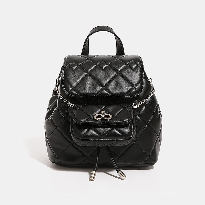 Womens Niche-Design Soft Chain Multi-Use Backpack 4