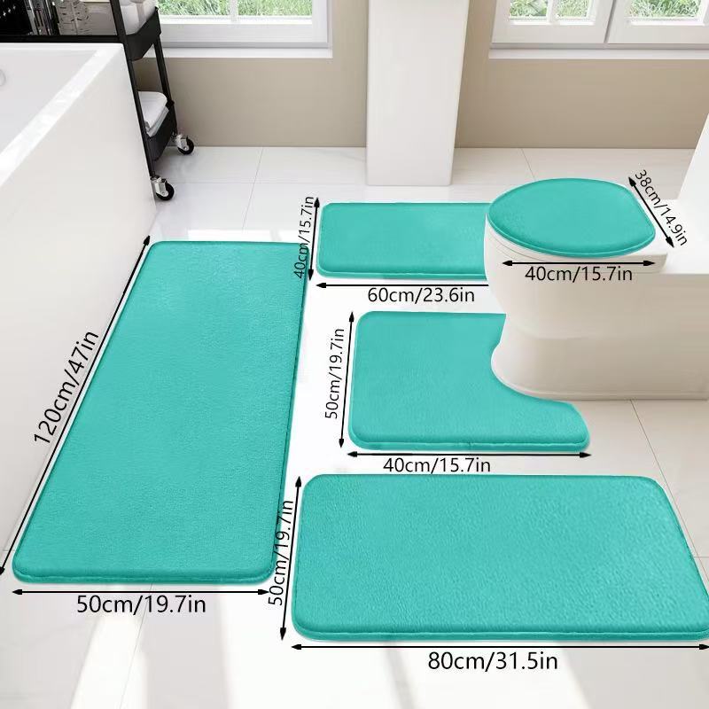 Bathroom Cashmere-like Non-slip Mat U-shaped Toilet Seat Cover 11