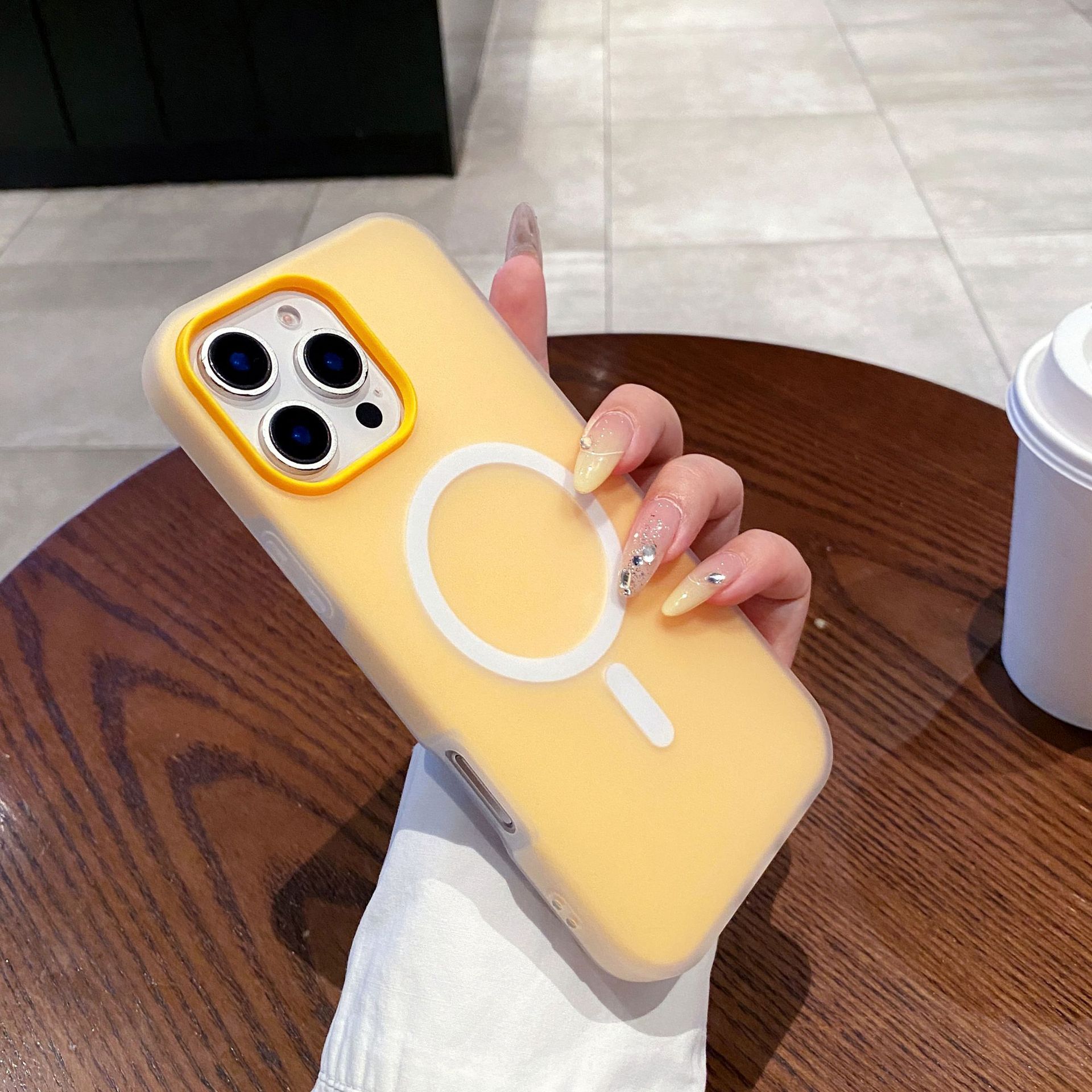 Jelly Magnetic Phone Case Solid-color Protective Cover