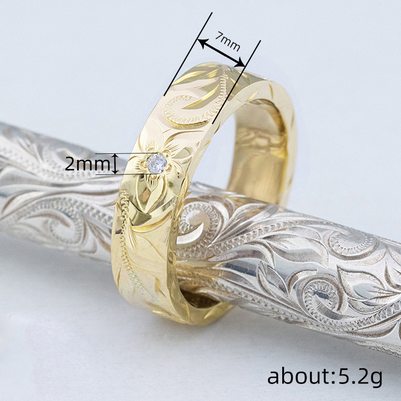 Ethnic-style Textured Ring For Women