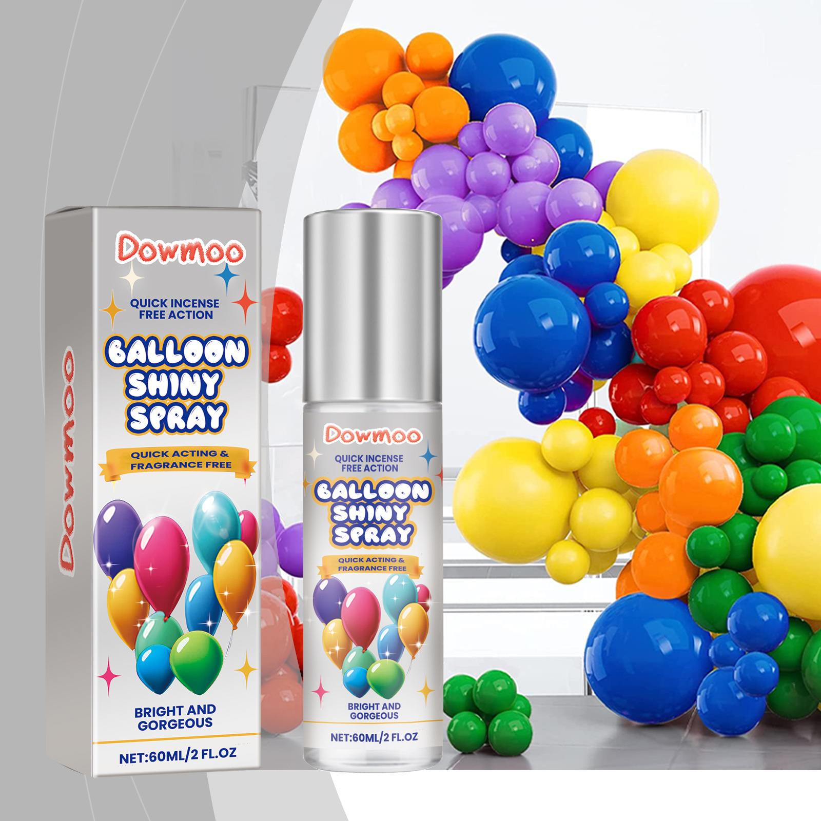 Rubber Balloons Shiny Spray Lasting Non-oxidation Enhanced Gloss Texture Atmosphere Spray