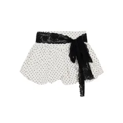 Women's Clothing Polka Dot Lace Series Hot Girls All-match A- Line Skirt - White - View 1