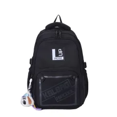 Men's Fashion New Large Capacity Backpack - Black - View 1