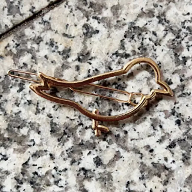 Cupid Heart shaped Five pointed Alloy Hair Accessories Golden Bird Shape - Shop at LoveMi