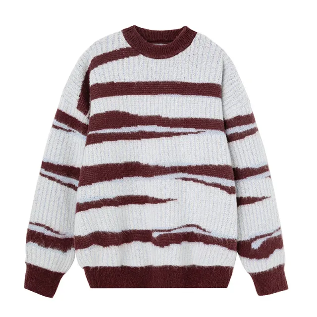 Men's Autumn And Winter New Japanese style Retro Artificial Deer Plush Sweater Purple - Shop at LoveMi