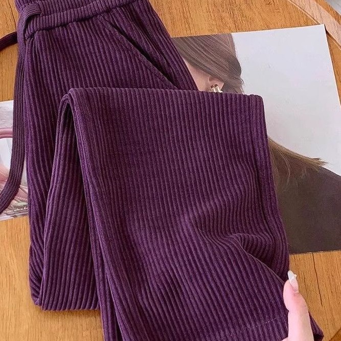 High-waisted Casual Loose-fitting Versatile Straight-leg Trousers