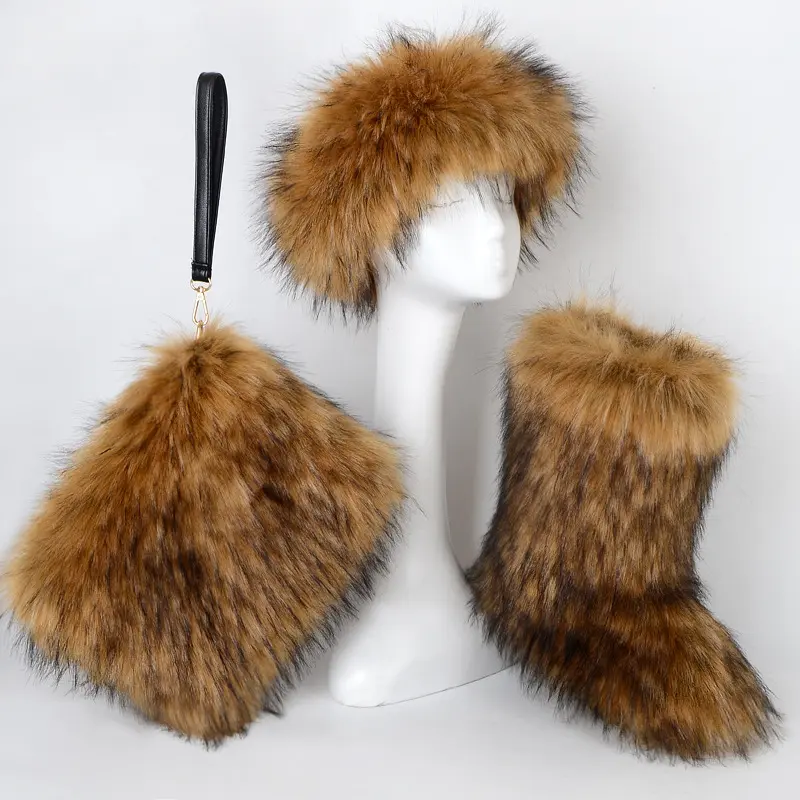 Velvet Padded Plus Size Imitation Fox Fur