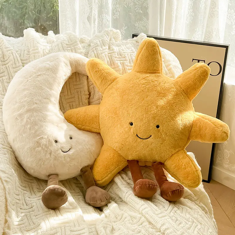 Sun Moon Cute Plush Toy Soft Sleeping Pillow Gift