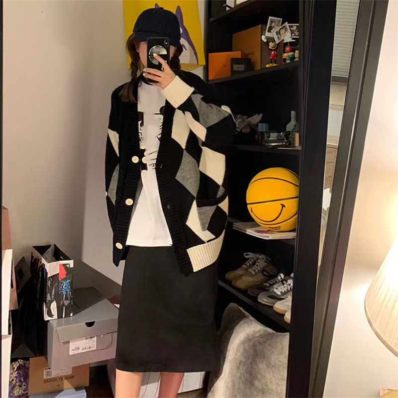 Knitted Cardigan Women Coat Top Picture Color - Shop at LoveMi