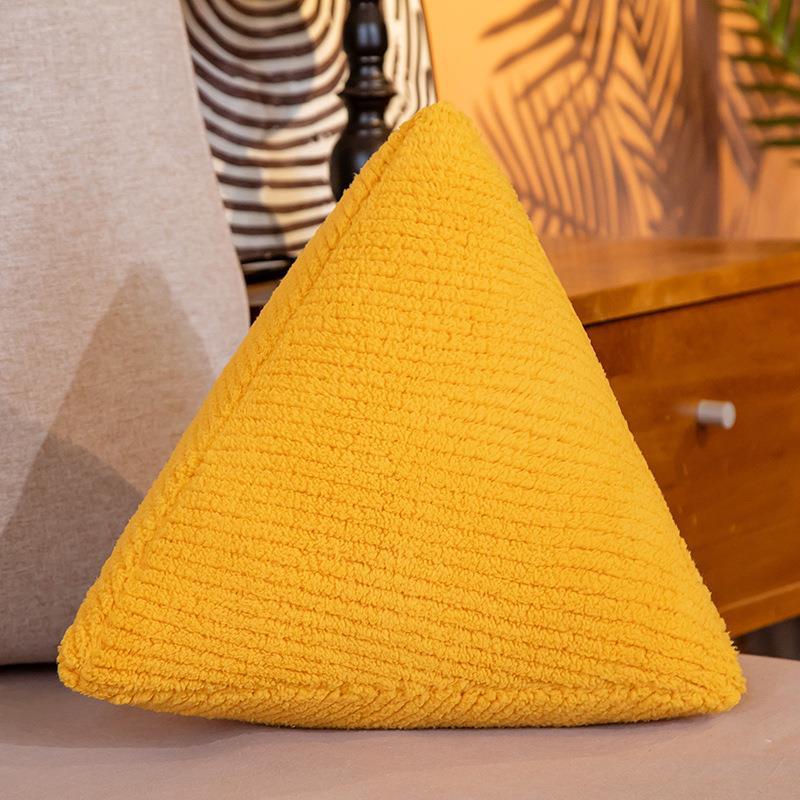 Yellow Triangle Pillow