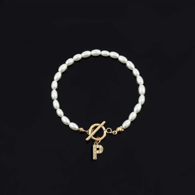 Stainless Steel OT-Clasp Letter Bracelet