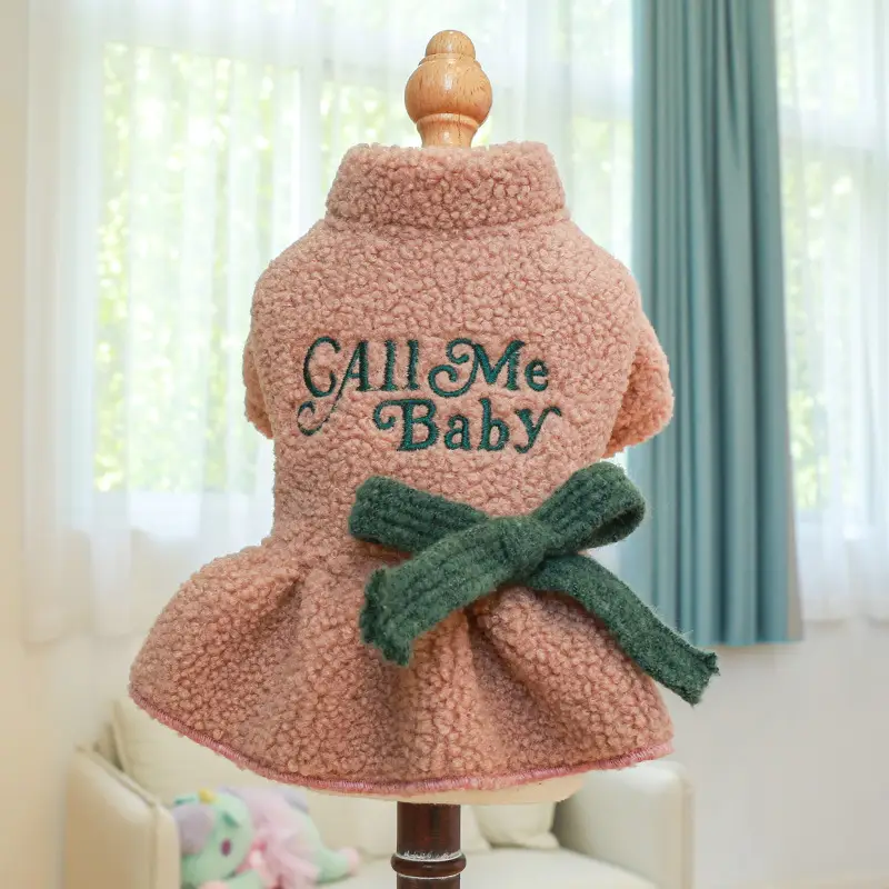 Pet Clothing Warm Berber Fleece Skirt