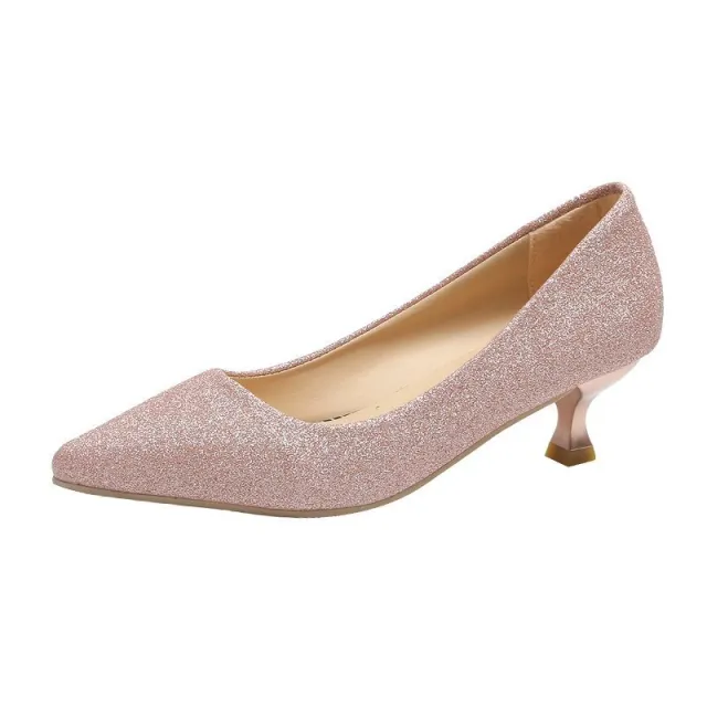 Fashion Low cut Pointed Heel Shoes For Women Pink - Shop at LoveMi