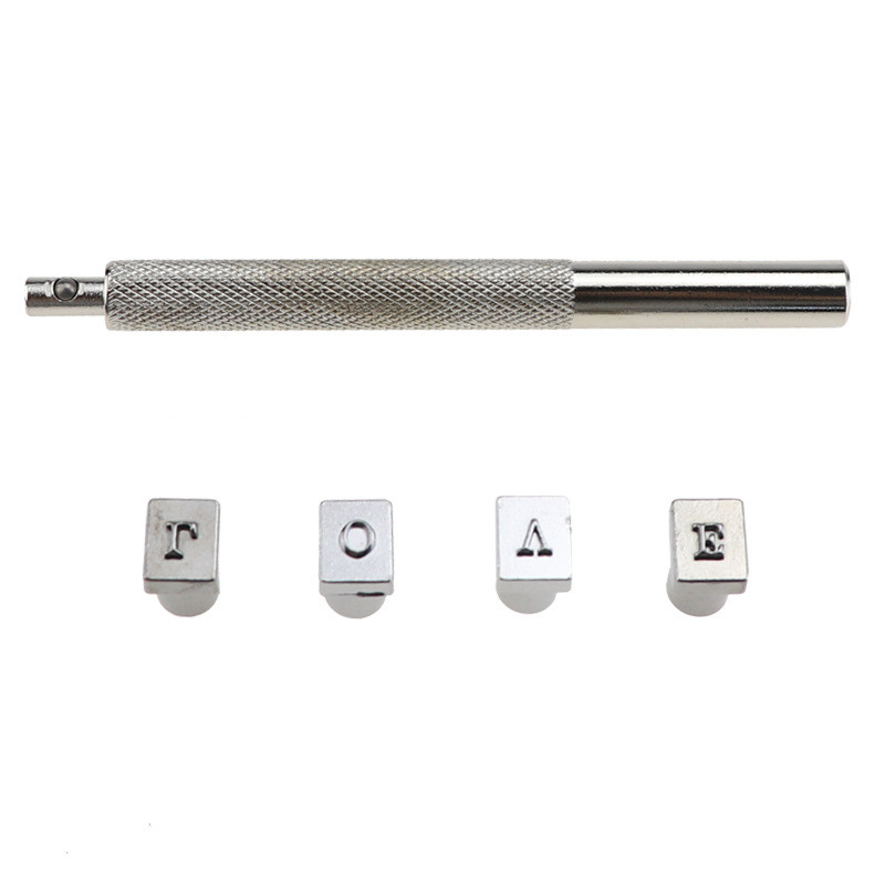 Alphabet & Number Leather Stamp Set (36-Piece) - Image 2