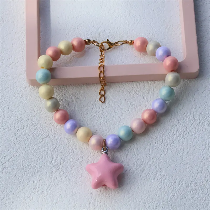 Fashionable Colored Beaded Pet Necklace