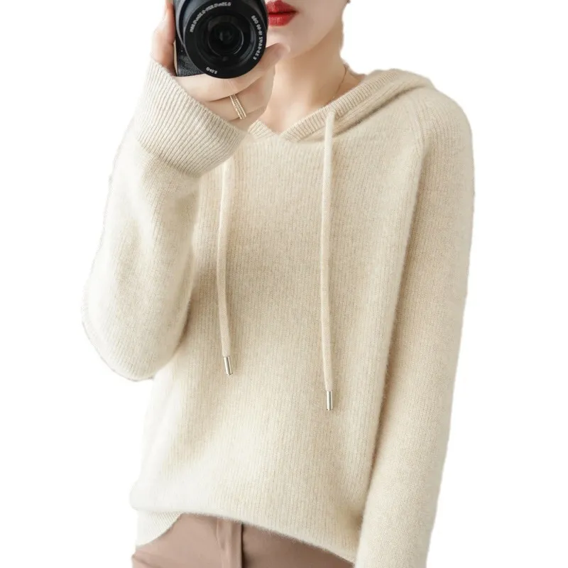 Thickened Loose Coat Top Women - Rice White