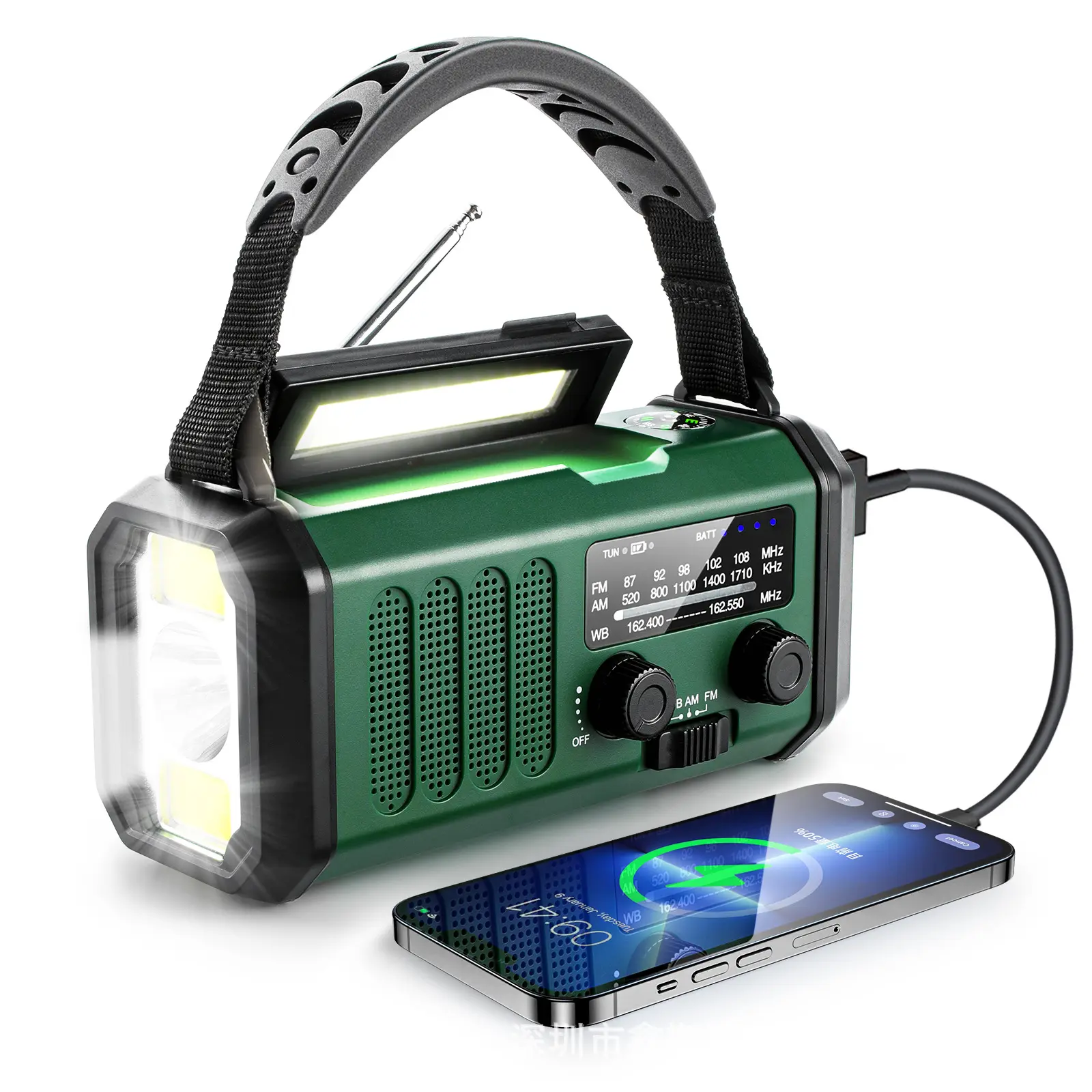 Outdoor Emergency FMAM Solar Charging Lighting Portable