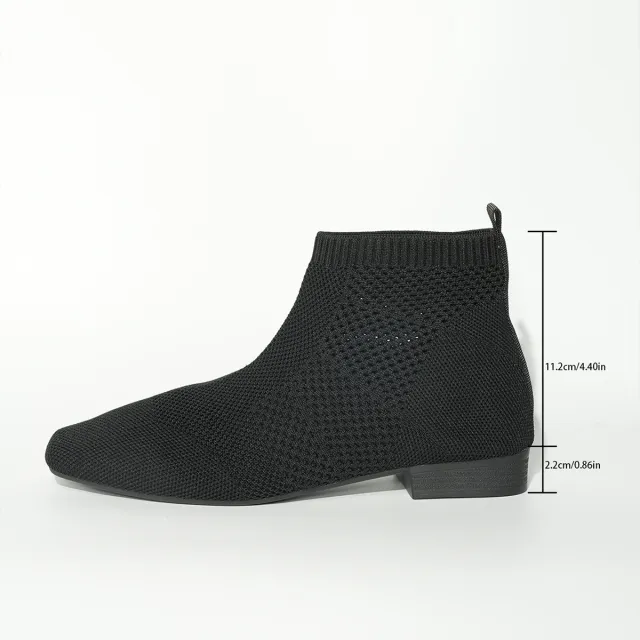 Plus Size Women's Boots Middle Tube Pointed Ankle Boots Black - Shop at LoveMi