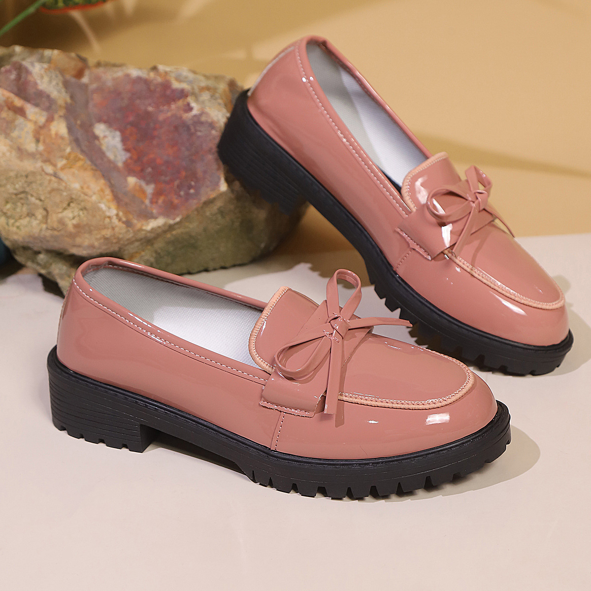 Bow Low-Heel Loafers, picture 6 of 7