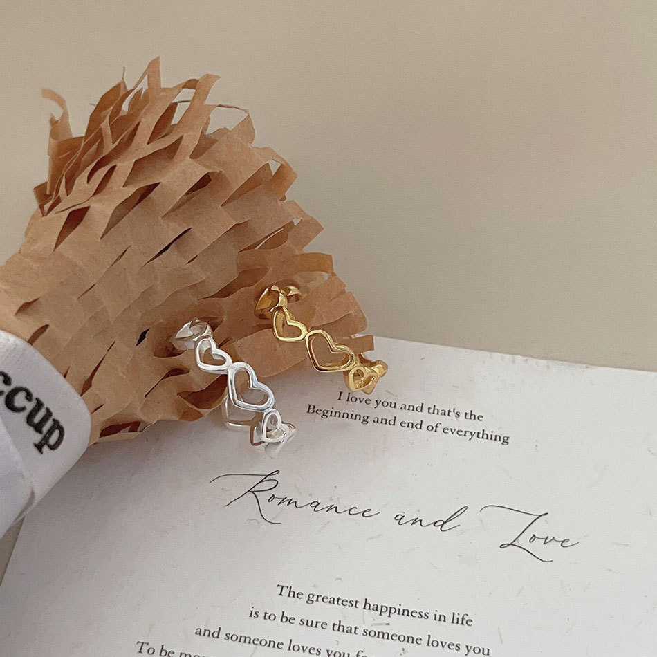 Simple 925 Sterling Silver Heart Ring