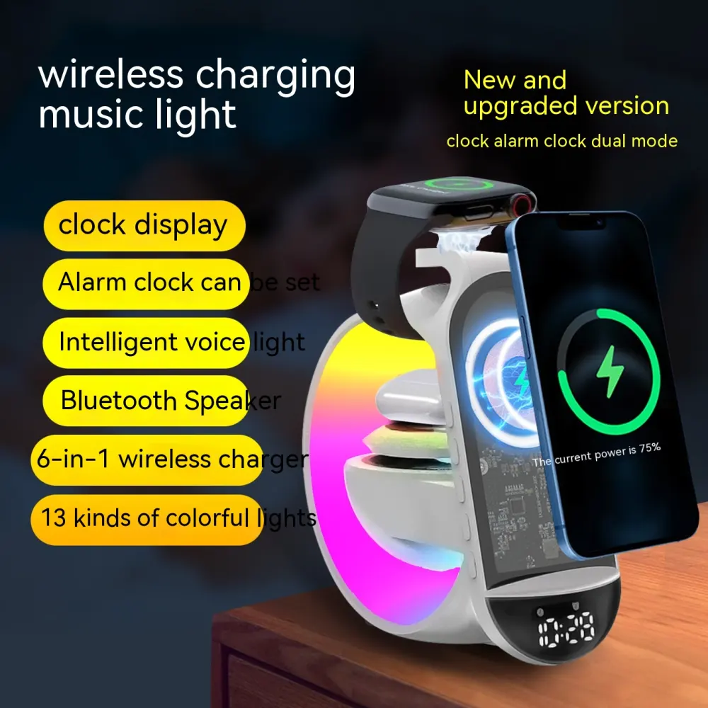 A Bluetooth Speaker Six-in-one Wireless Charger Large G Ambience