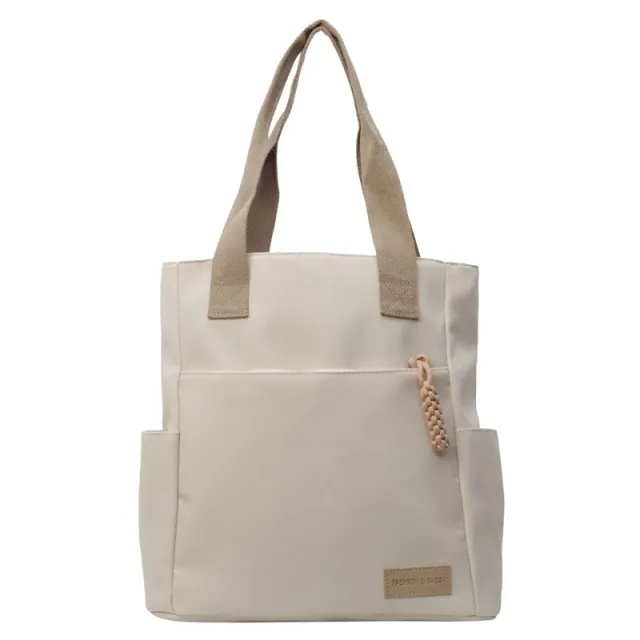 Women's All match Underarm Large Capacity Canvas Satchel Beige - Shop at LoveMi