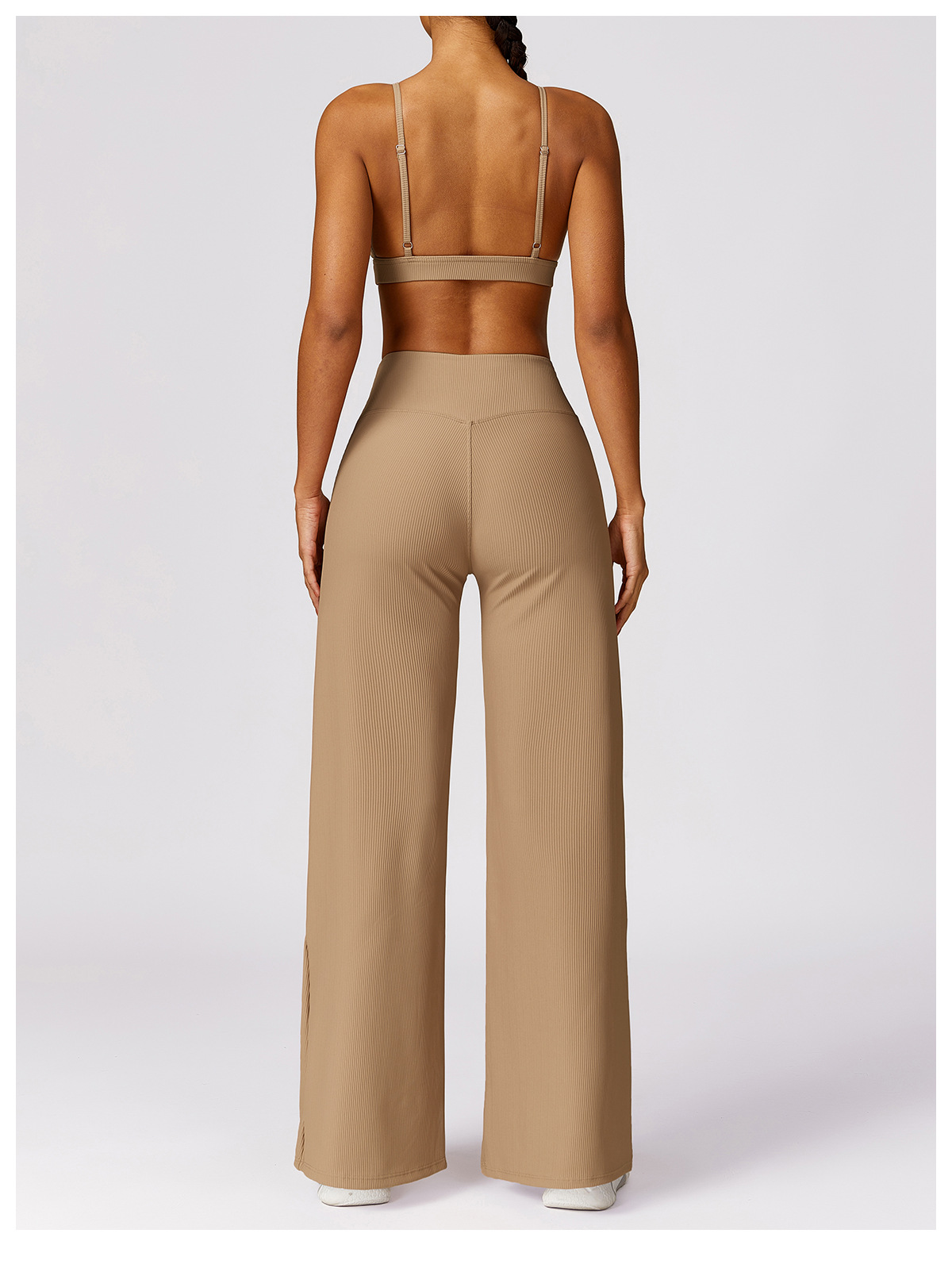 Thread High Waist Casual Straight Wide Leg Quick-drying Loose Track Pants