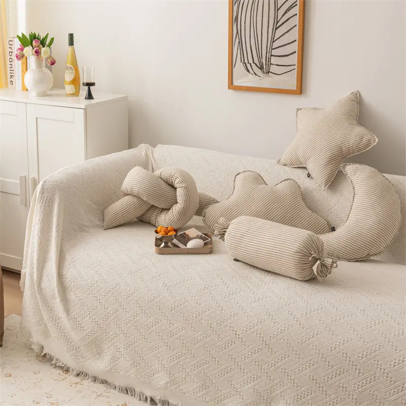 Cotton And Linen Striped Cushion Seriescoordinating Throw Pillows For Your Home Sofa