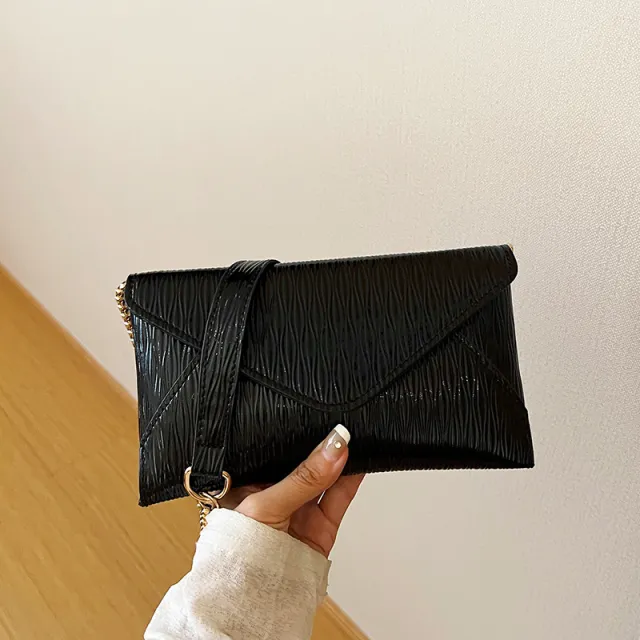 Trendy Minority Shoulder Crossbody Casual Simple Large Capacity Bag Black - Shop at LoveMi