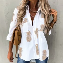New Women's Clothing Autumn And Winter Irregular Loose Long Sleeve Lapel Shirt - Nys1123F - View 1
