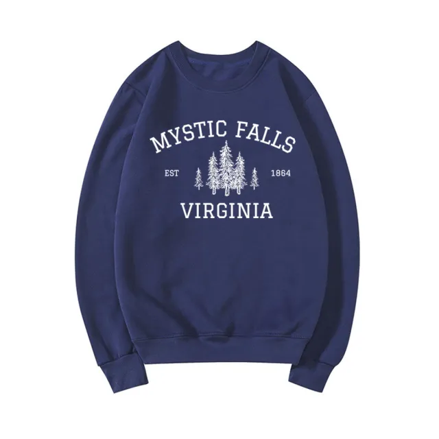 Women's Fashion Personalized Printed Sweater Navy - Shop at LoveMi