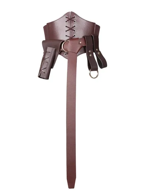 Retro Wide Belt Knight Armor Viking Costume Props 5 Pieces - Shop at LoveMi