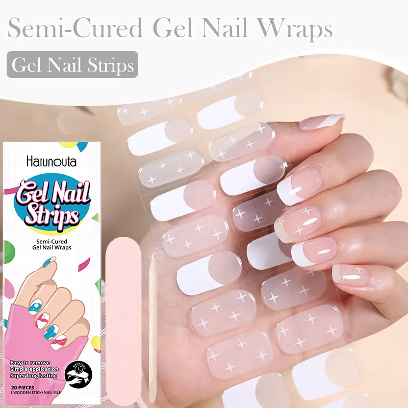 Japanese Style Nail Beauty Gel Stickers Semi-curing