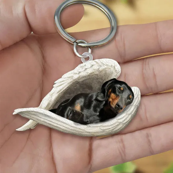 Creative Fashion Cute Dog shaped Acrylic Keychain Double Sided Printing - Shop at LoveMi