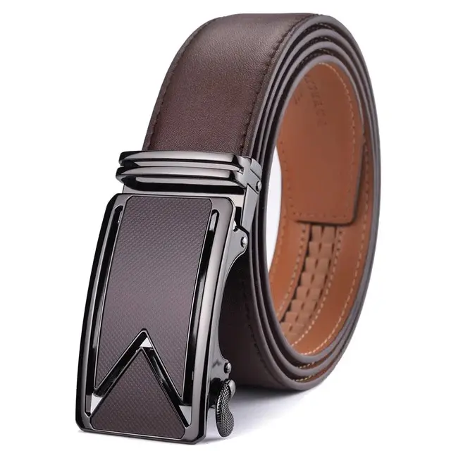 Genuine Leather Men's M Letter Comfort Click