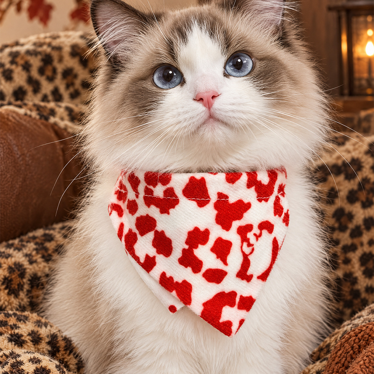 Leopard-Print Pet Bandana
